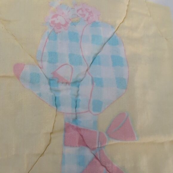 Antique pastel kitty cat & dog patchwork quilt - Picture 7 of 12